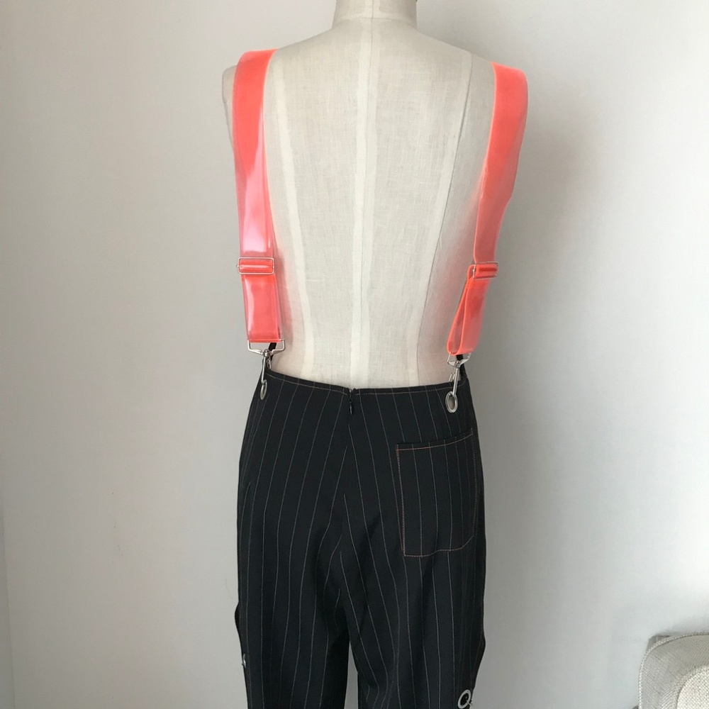 [LF] Black Stripe Chain Jumpsuit Overalls - Picture 5 of 5